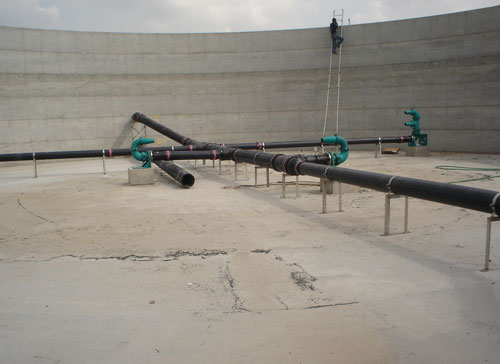 Bomba digestor anaerobio fondo plano